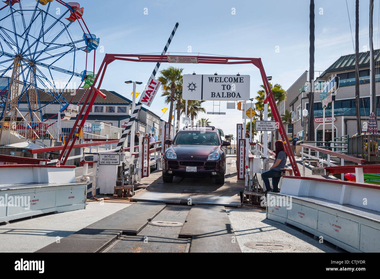 Le Balboa Island Ferry à Newport Beach, en Californie. Banque D'Images