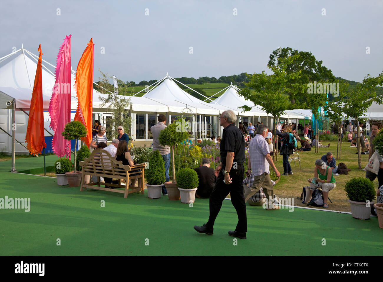 Jardin Central au Guardian Hay Festival de littérature 2010, Hay-on-Wye, Powys, Pays de Galles, Cymru, UK, France, FR, Banque D'Images