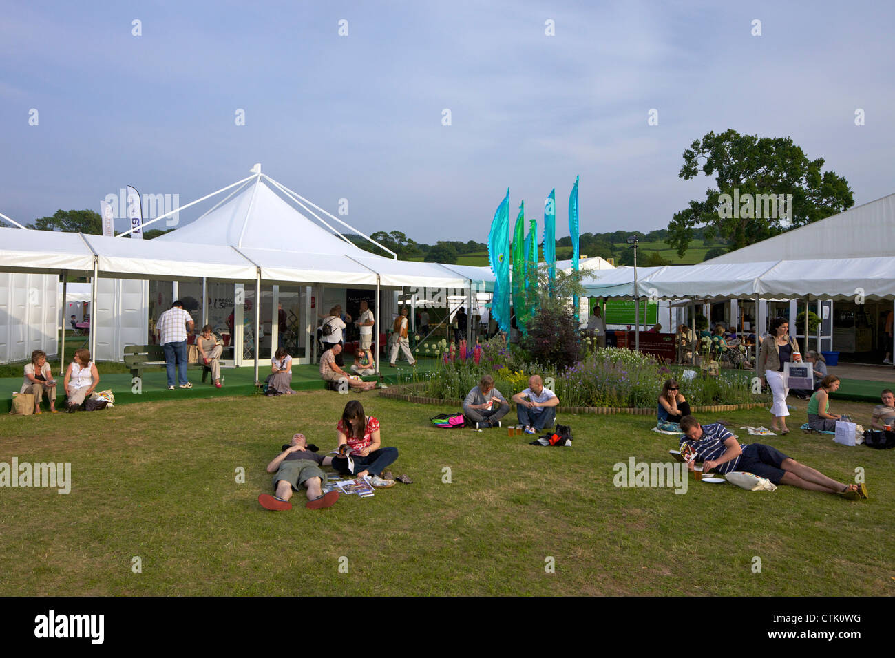 Jardin Central au Guardian Hay Festival de littérature 2010, Hay-on-Wye, Powys, Pays de Galles, Cymru, UK, France, FR, Banque D'Images