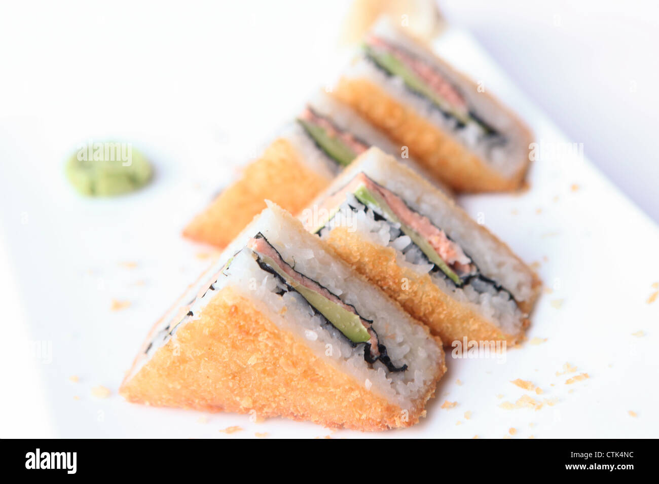 Sandwich Sushi frits Banque D'Images