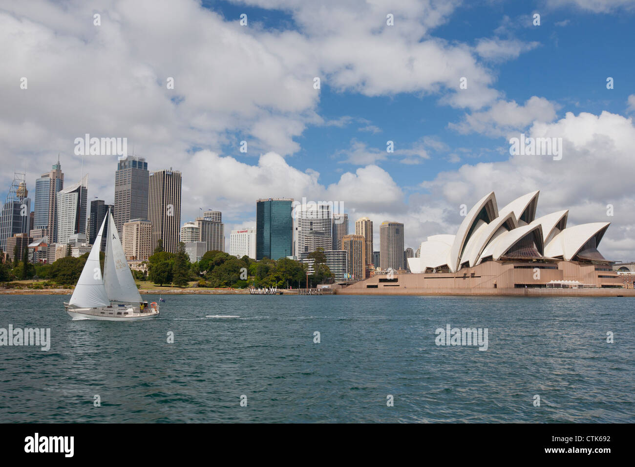 Opéra de Sydney et le port de Sydney et sur la ville. Banque D'Images