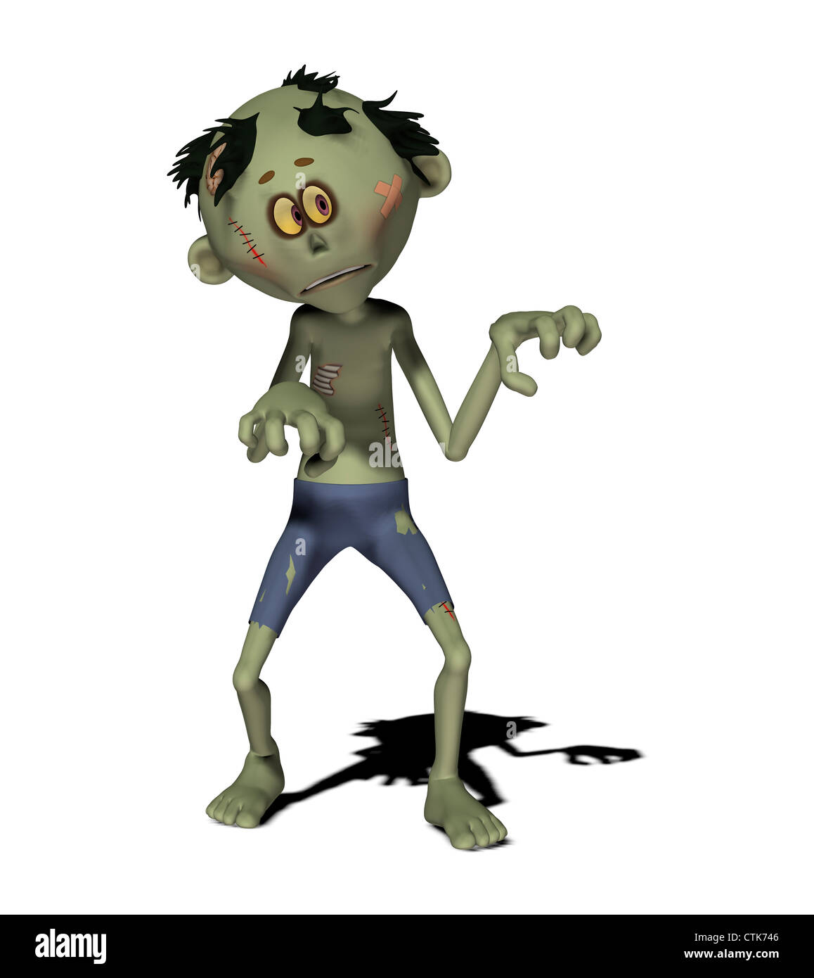 Personnage de zombie Banque D'Images