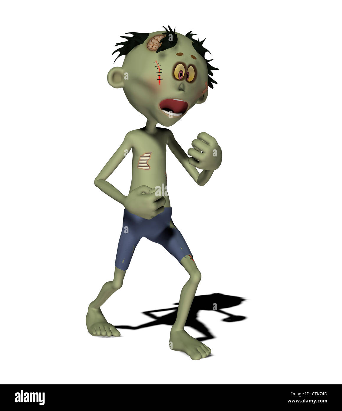 Personnage de zombie Banque D'Images