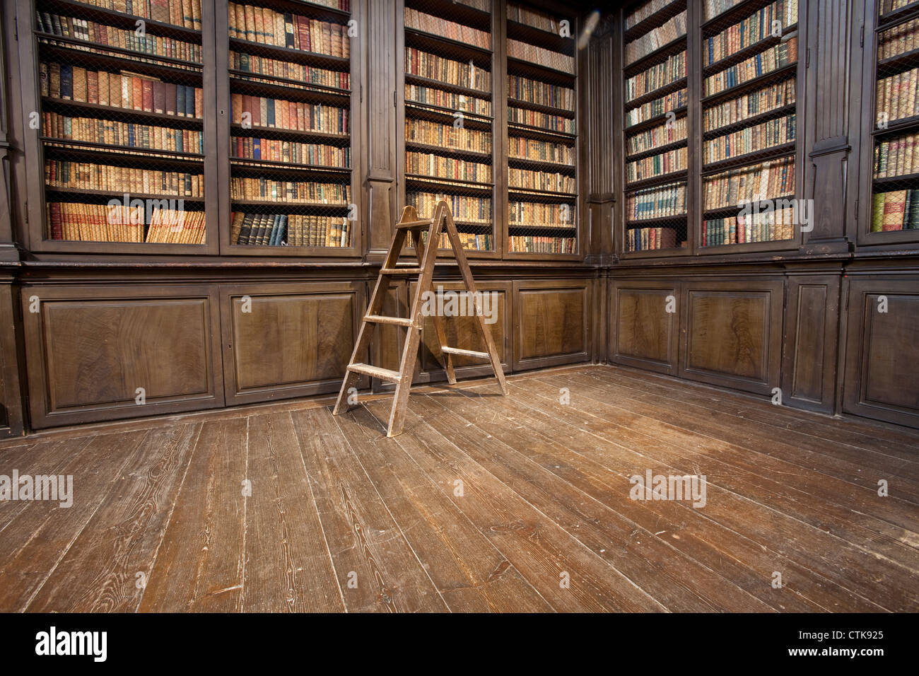 Ancienne bibliothèque dans le musée Victor Balaguer, Vilanova i la Geltrú Banque D'Images