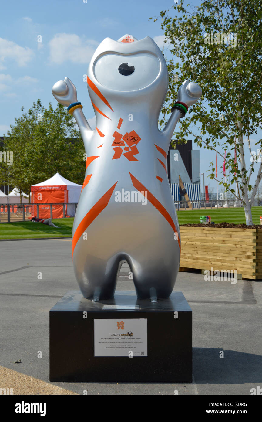 Wenlock - la mascotte des Jeux Olympiques de 2012 à Londres, une statue dans le Parc olympique Banque D'Images