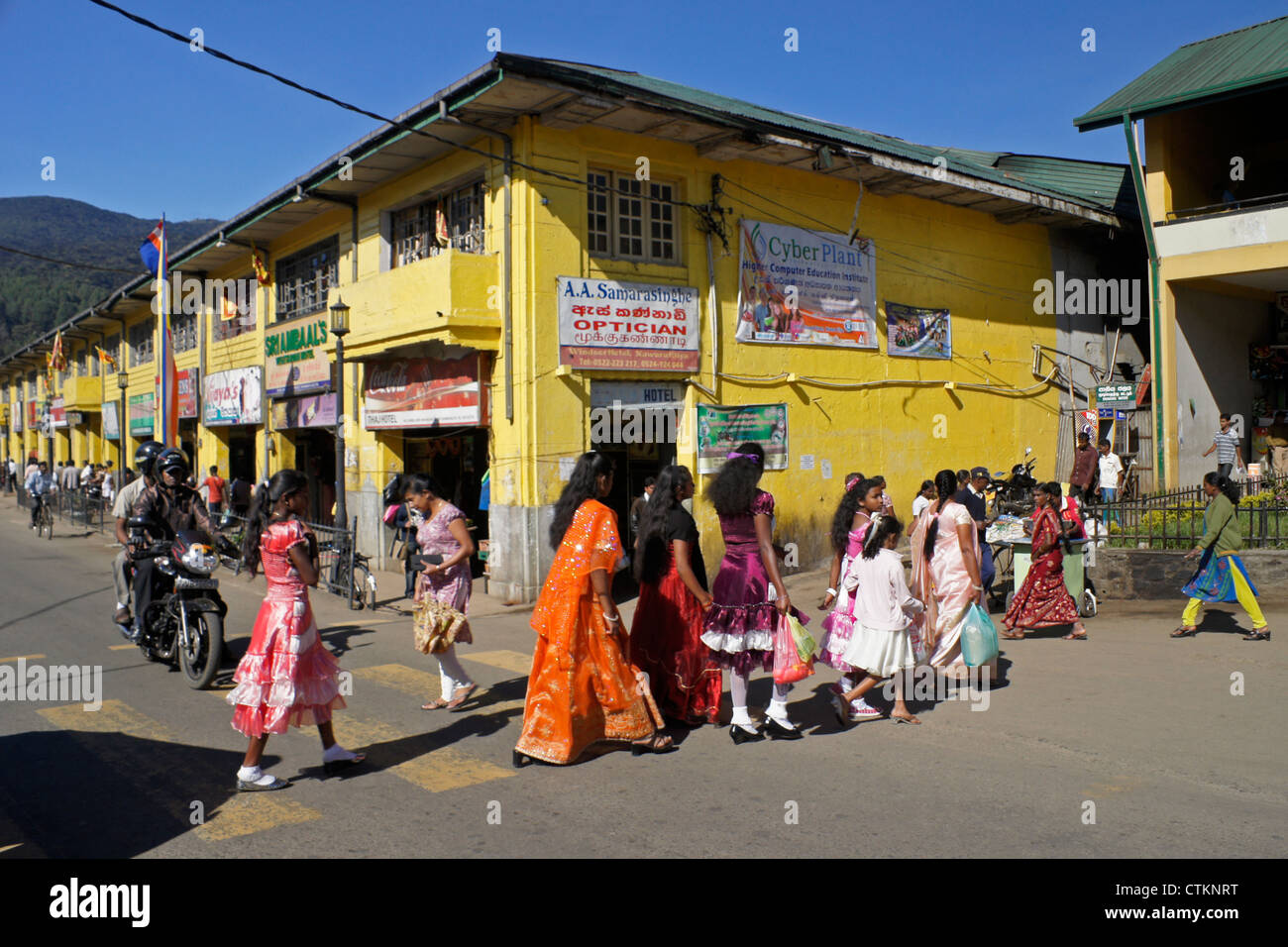 Business district, Nuwaraeliya (Nuwara Eliya), Hill Country, Sri Lanka Banque D'Images