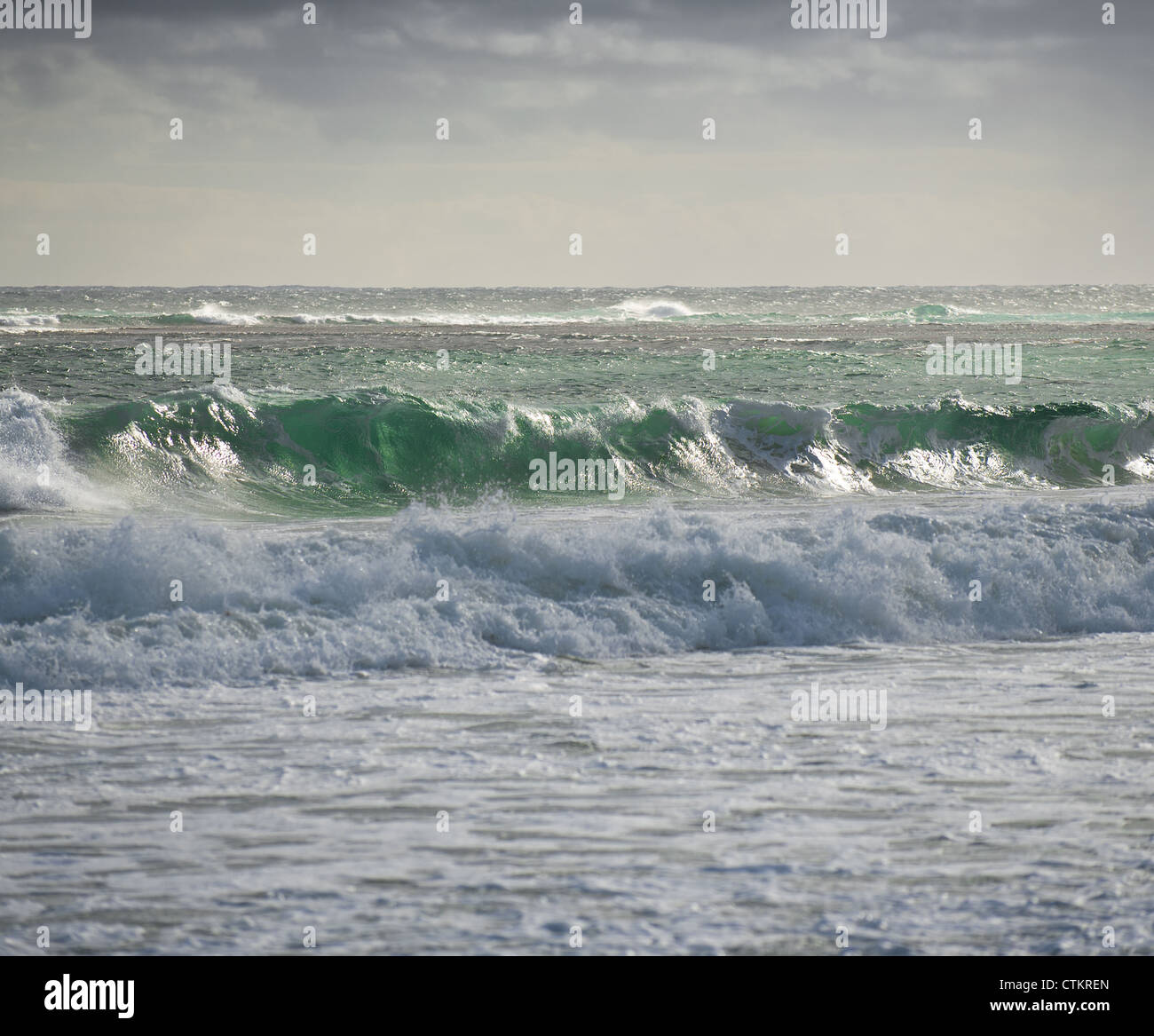 Vagues dans l'Océan Indien, au large de la côte de l'ouest de l'Australie Banque D'Images