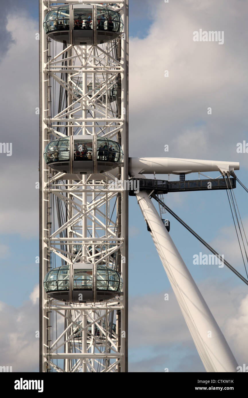 EDF Energy London Eye closeup Banque D'Images