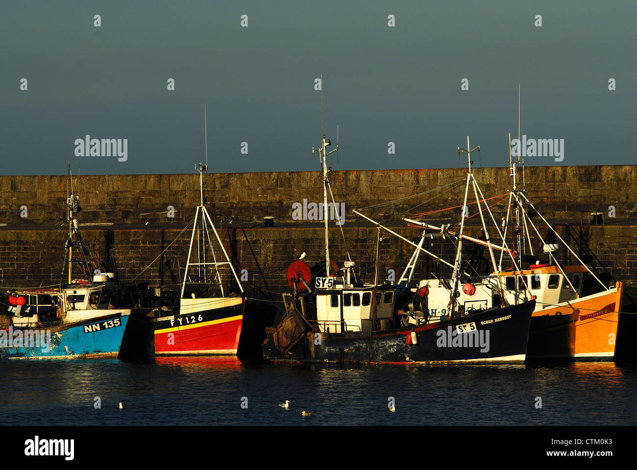Bateaux dans le port à Mevagissey Cornwall UK Banque D'Images