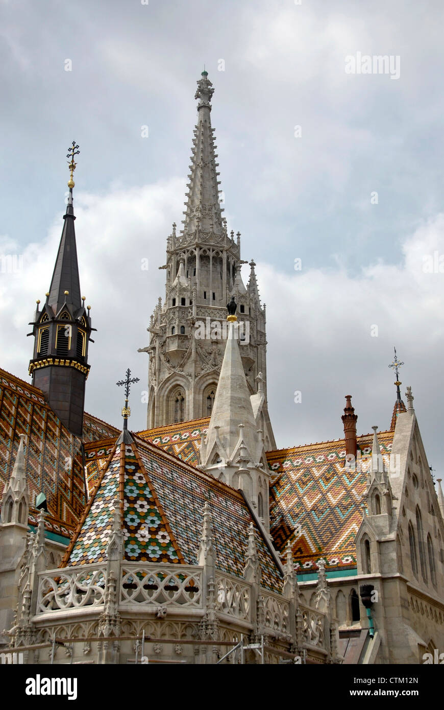 L'église Matthias de Budapest, Hongrie Banque D'Images