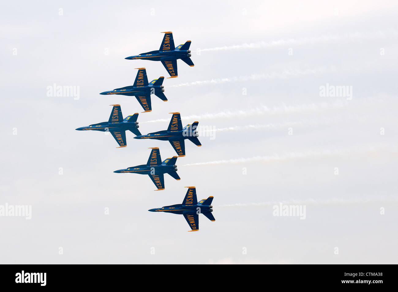 L'escadron de démonstration en vol d'Anges bleus dans un vol d'entraînement à Pensacola NAS Florida USA Banque D'Images
