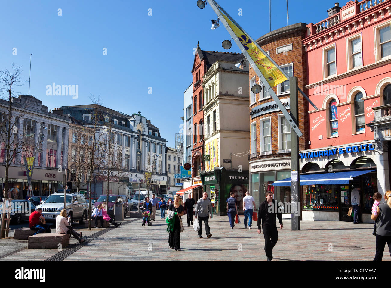 Le centre-ville de Cork, Irlande Banque D'Images