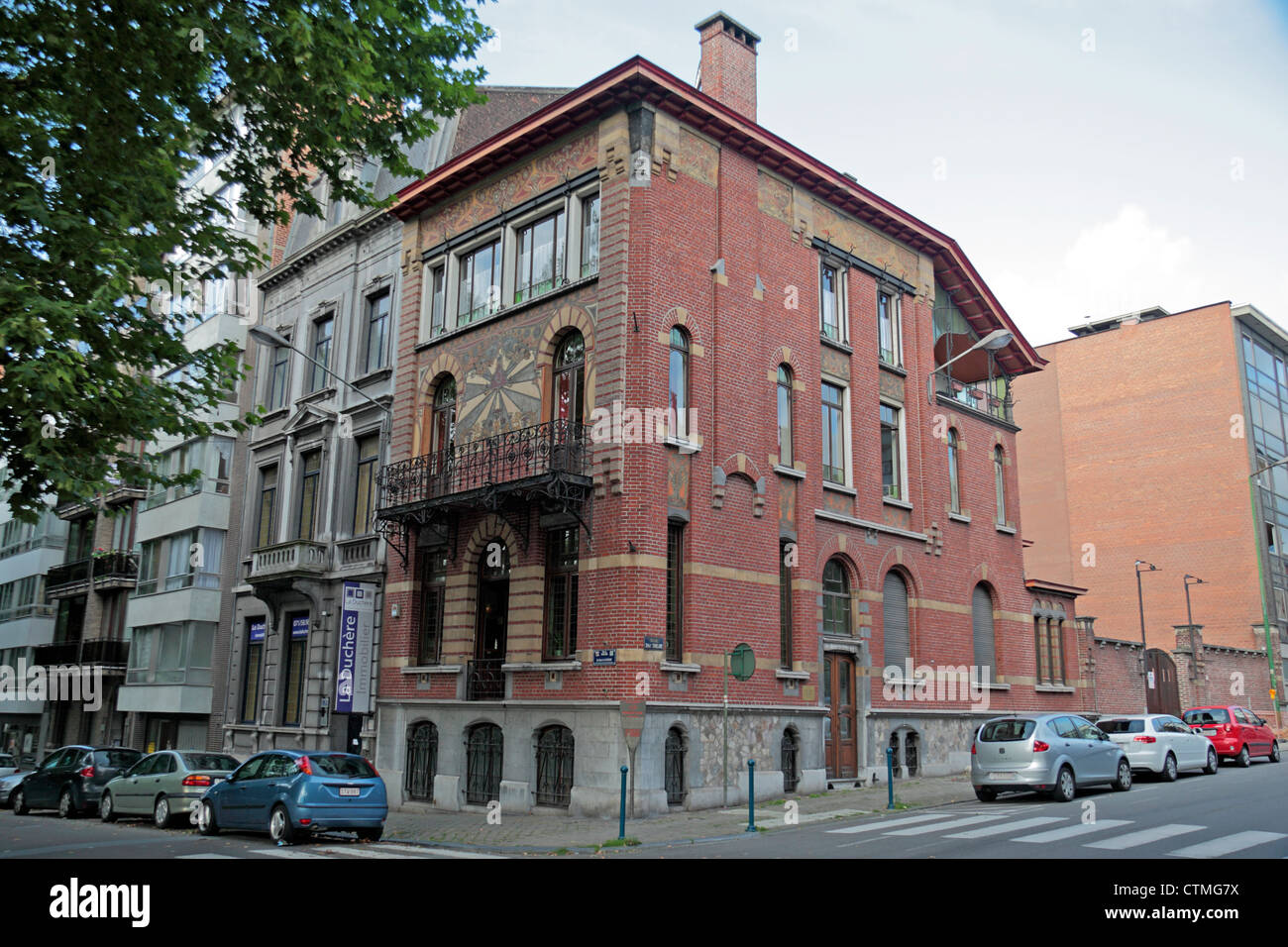 La maison dorée (la maison dorée) à Charleroi, Wallonie, Hainaut, Belgique. Banque D'Images