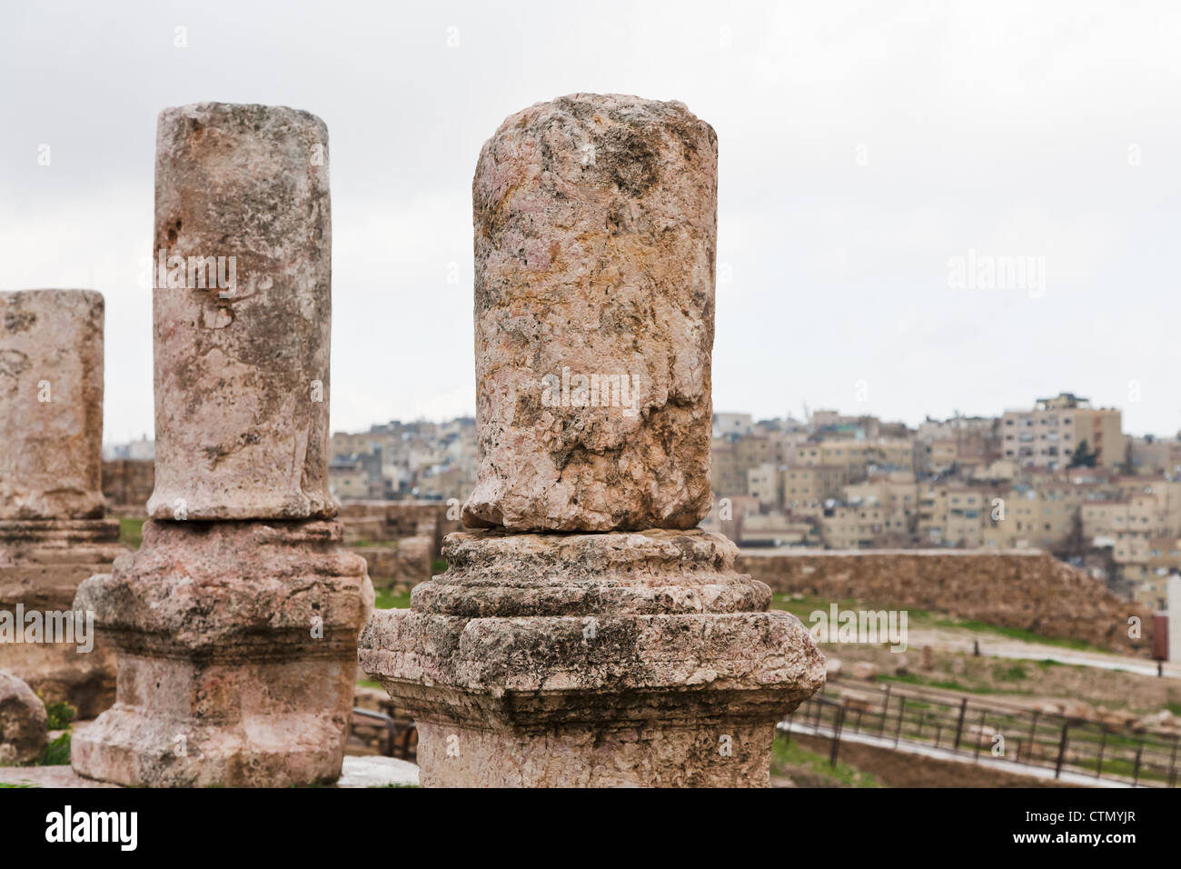 Citadelle d'Antiquités à Amman, Jordanie Banque D'Images