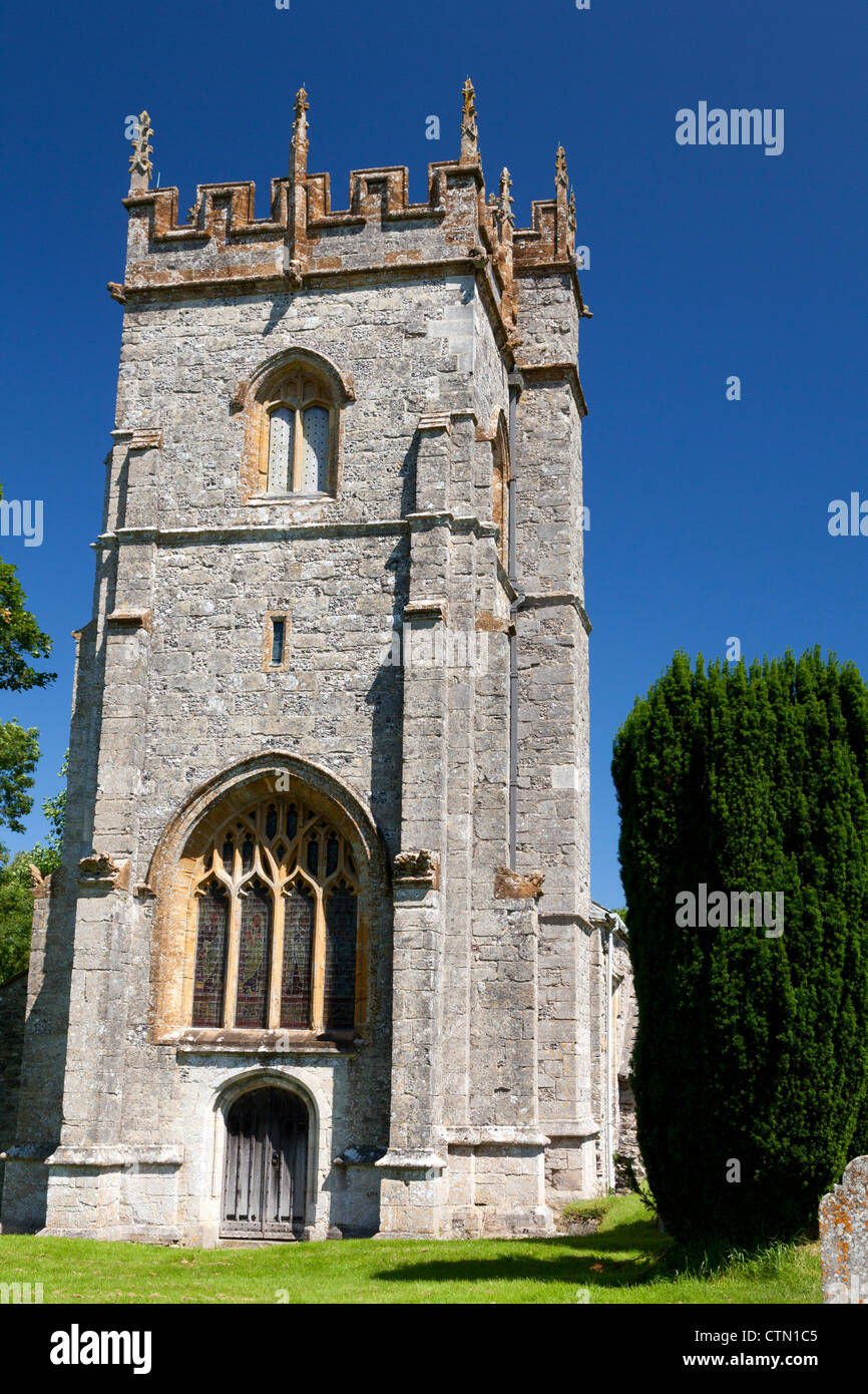 L'église Saint-Laurent et cimetière, Affpuddle, Dorset Banque D'Images