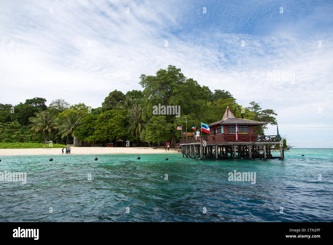 L'île de SIpadan dans Sabah, dans la partie malaisienne de l'île de Bornéo. Il est célèbre pour être l'un des meilleurs spot de plongée Banque D'Images