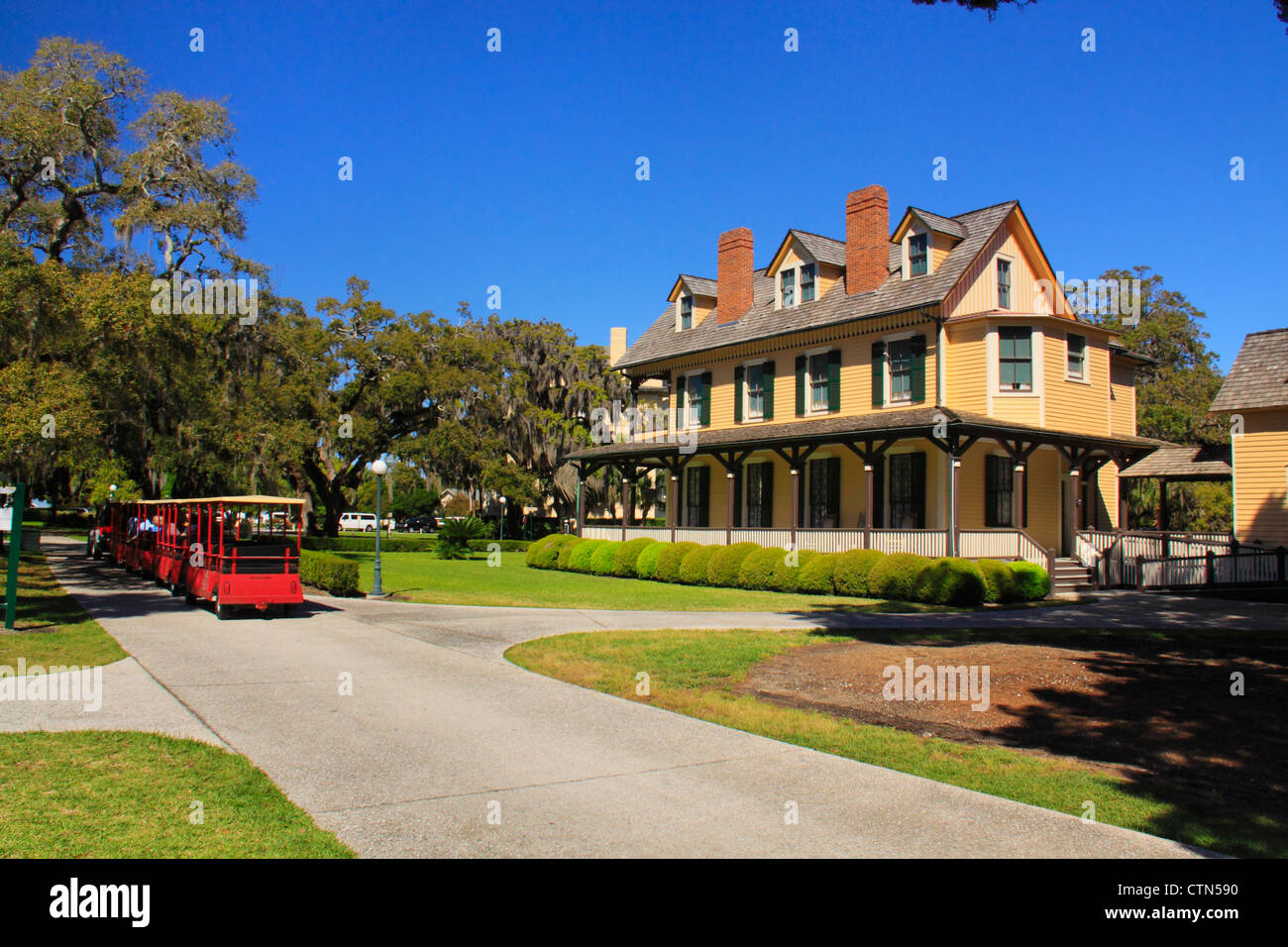 Dubignon Cottage, quartier historique, Jekyll Island, Géorgie, USA Banque D'Images