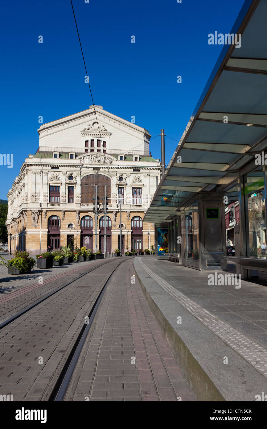 La station de Arriaga, Bilbao, Biscaye, Pays Basque, Espagne Banque D'Images