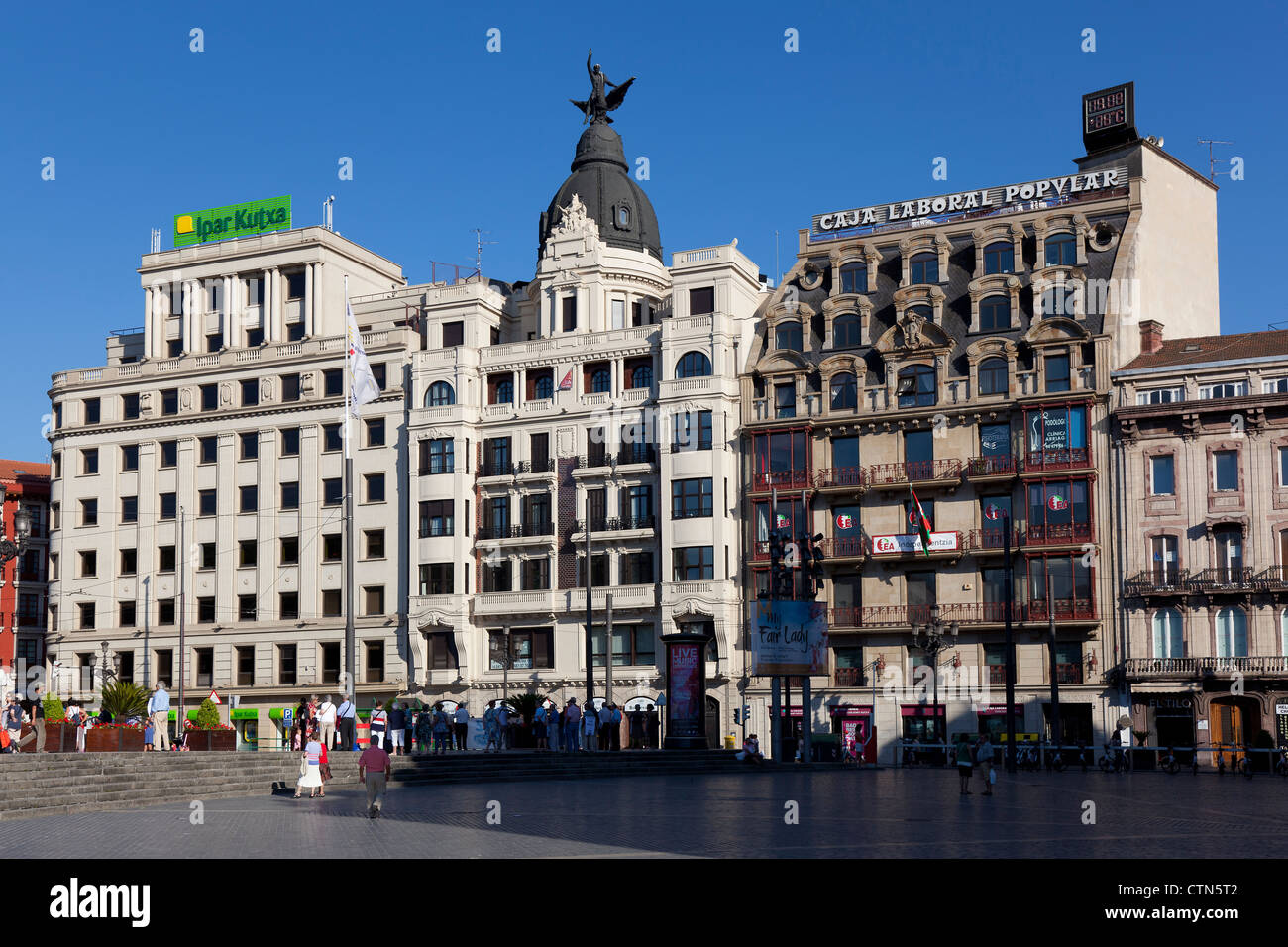 Place Arriaga, Bilbao, Biscaye, Pays Basque, Espagne Banque D'Images