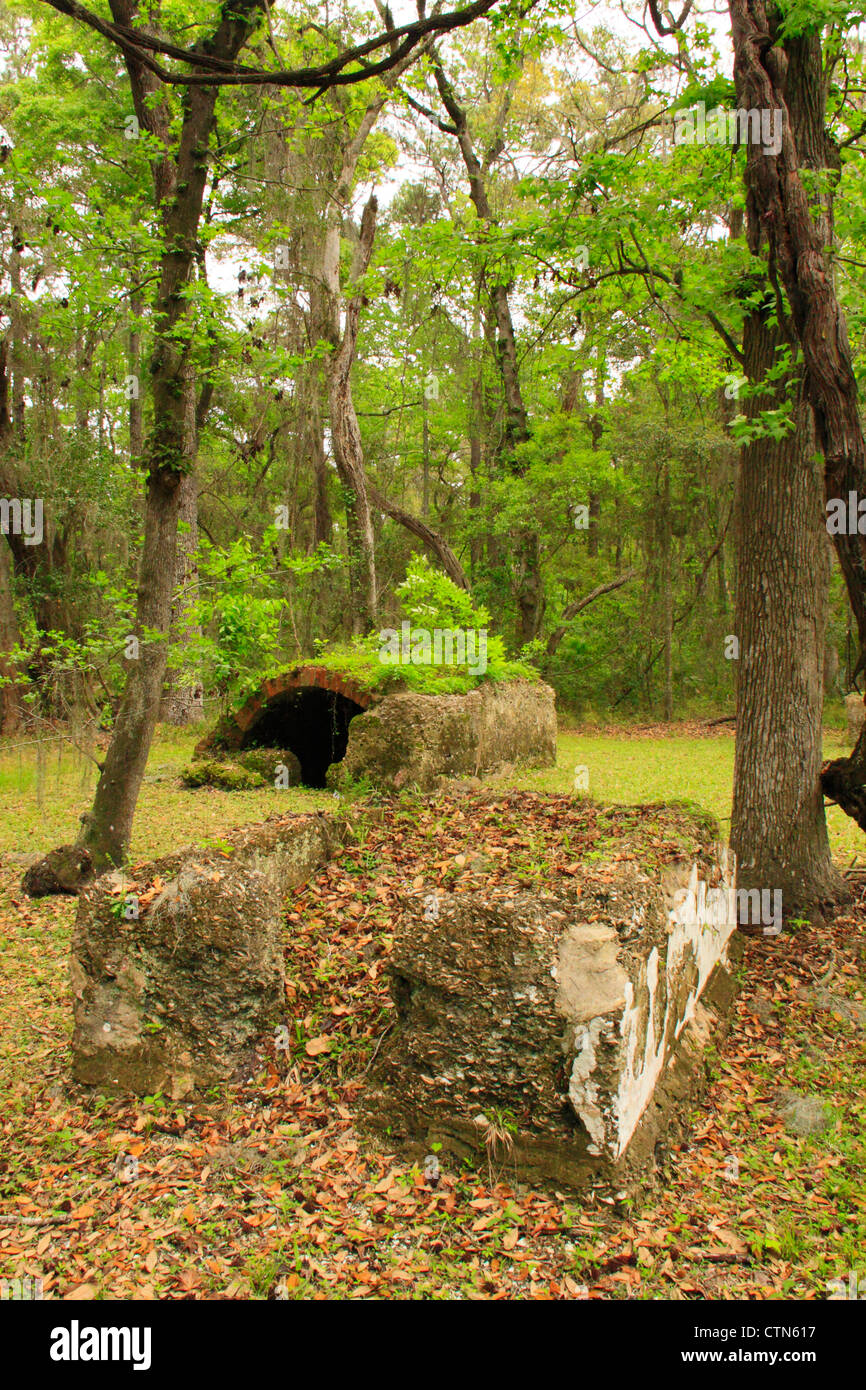 Fort Frederica National Monument, Saint Simon's Island, Georgia, USA Banque D'Images