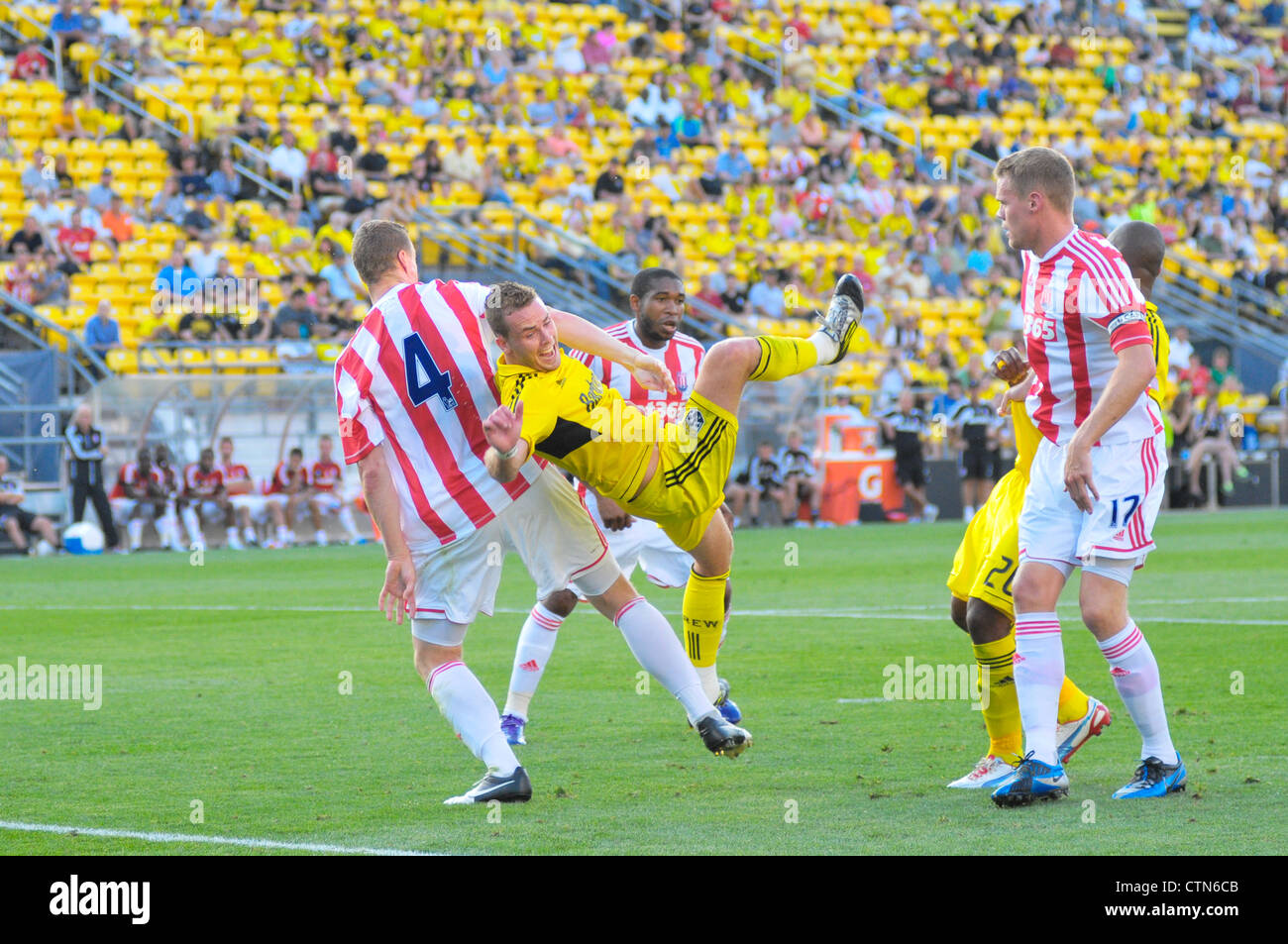 Columbus Crew accueillir Stoke City FC pour un match amical international au Columbus Crew Stadium", Columbus, Ohio, le 24 juillet 2012 Banque D'Images