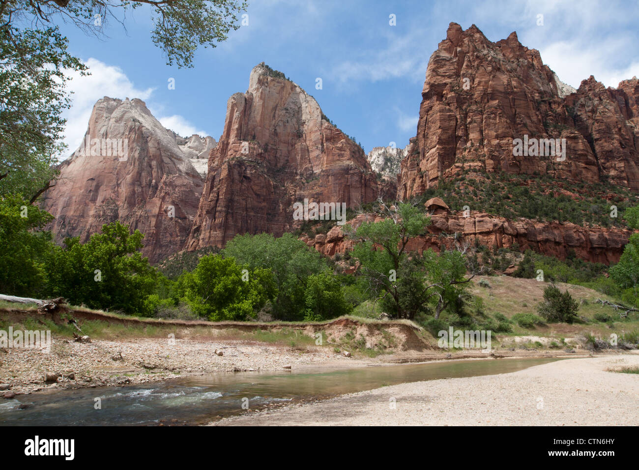 Cour des Patriarches, Zion Canyon National Park, Utah, USA Banque D'Images