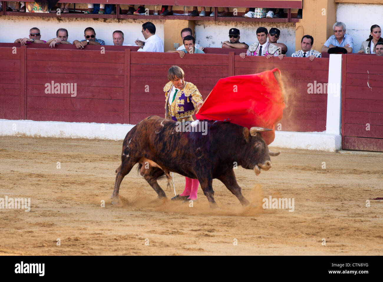 Torero espagnol Manuel Diaz Gonzalez El Cordobes. 21 juillet 2012, la Linea de la Concepcion, Espagne. Banque D'Images