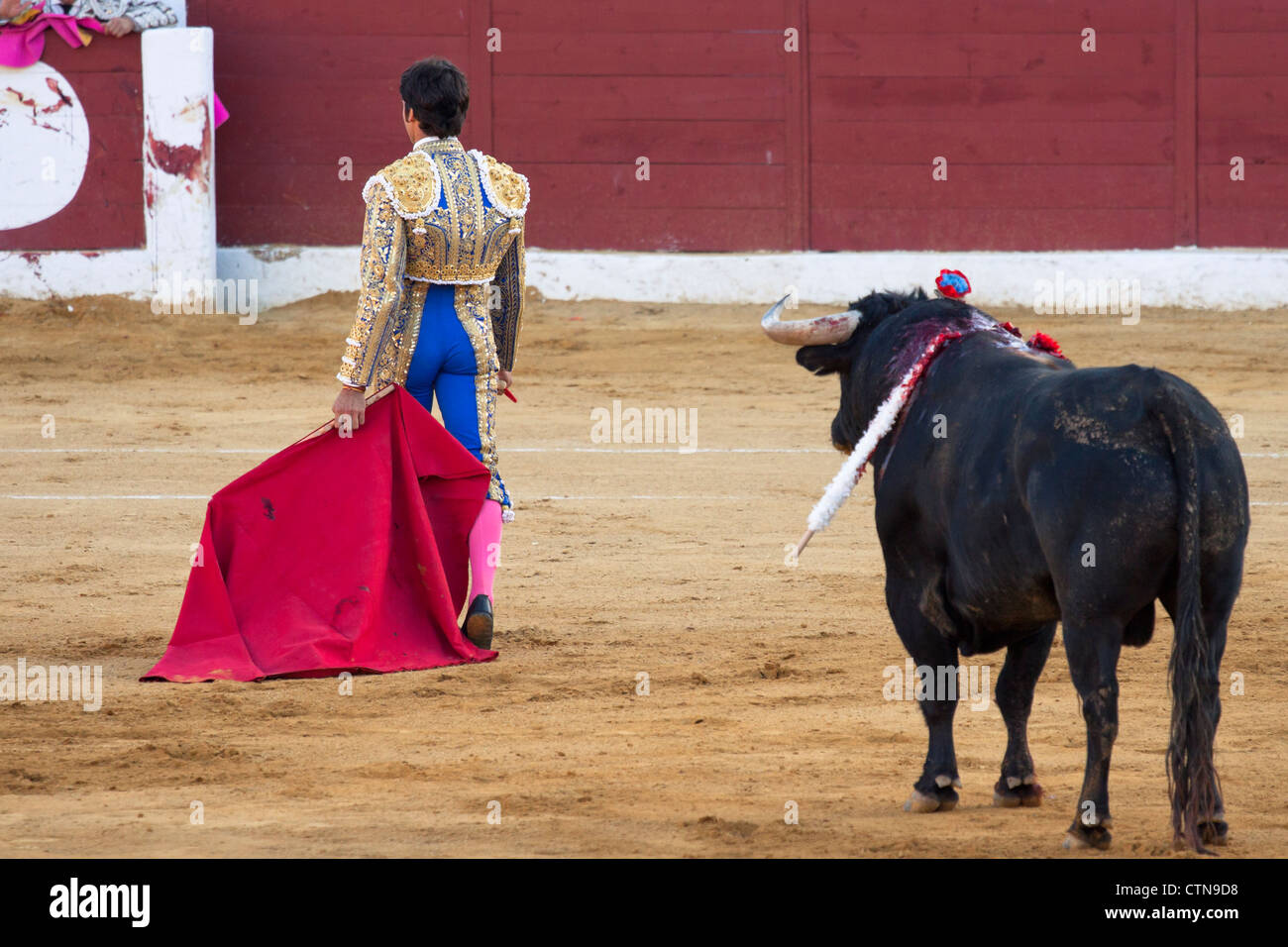 Torero espagnol Cayetano Rivera Ordonez. 21 juillet 2012, la Linea de la Concepcion, Espagne. Banque D'Images