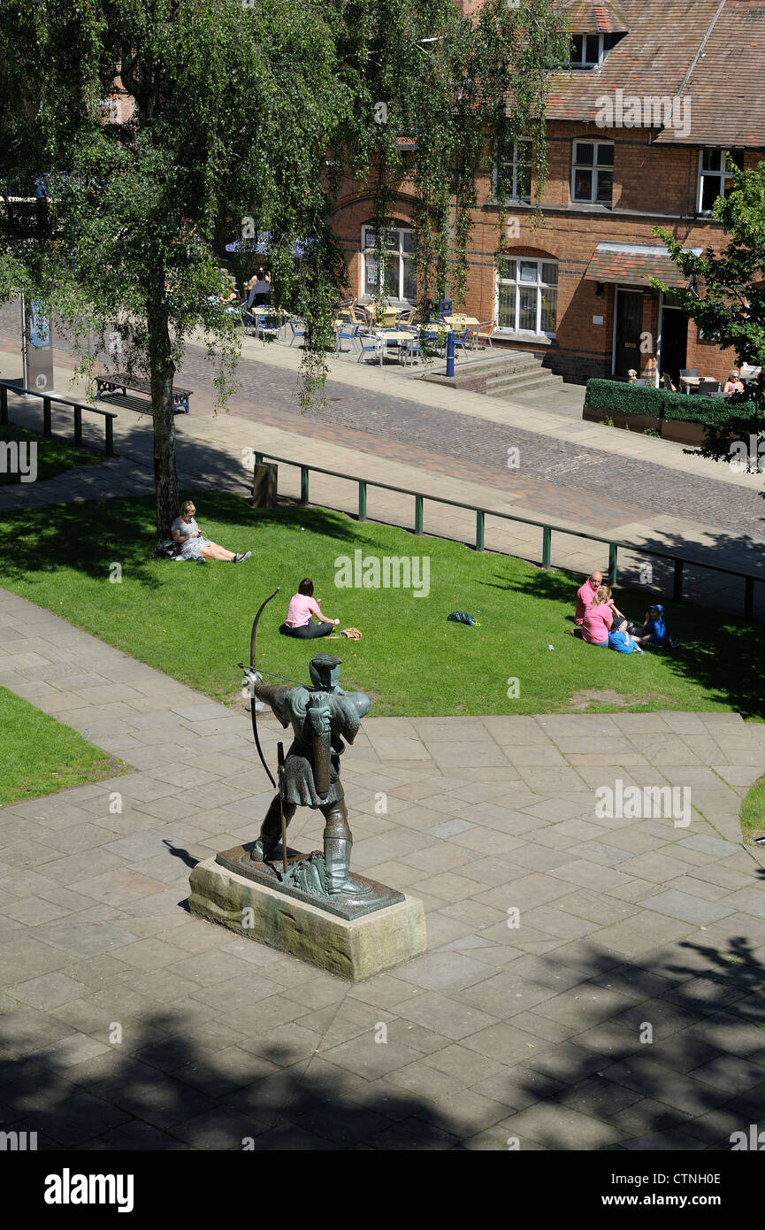 Statue de Robin des bois, Nottingham England uk Banque D'Images