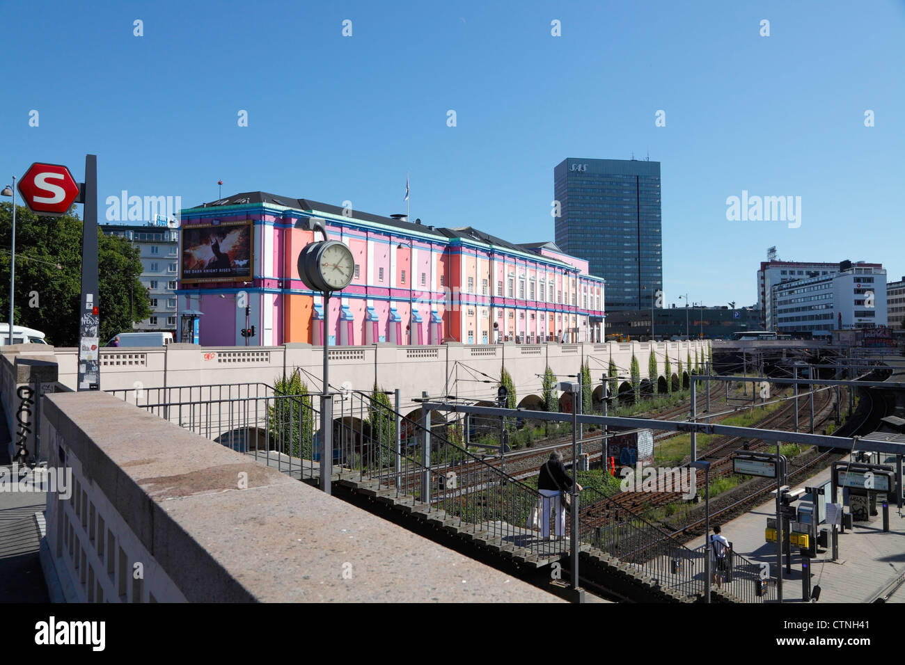 Vesterport Station au centre de Copenhague, à la fin de la première autoroute vélo danois C99 à partir de la banlieue ouest Albertslund. Copenhague, Danemark. Banque D'Images