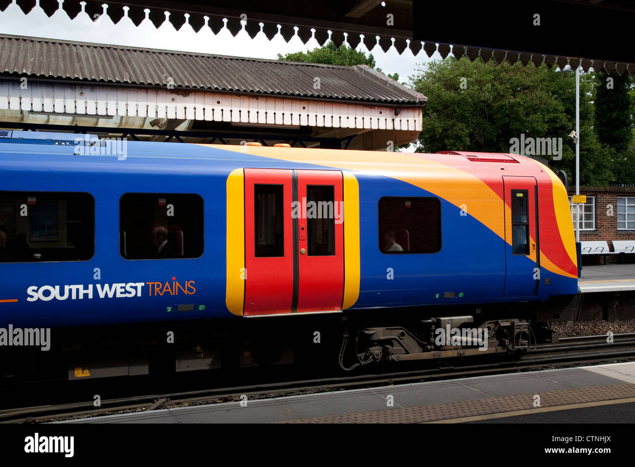 South West Train, Gare d'Alton, Hampshire, England, UK Banque D'Images