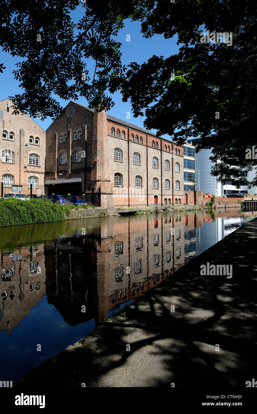 Bâtiment de l'usine industrielle canal de Nottingham en Angleterre Banque D'Images