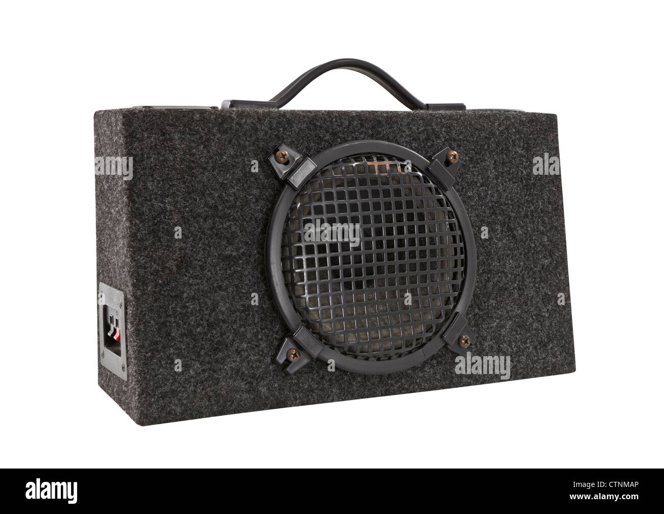 Ancienne boîte de boom audio isolées woofer avec chemin de détourage. Banque D'Images