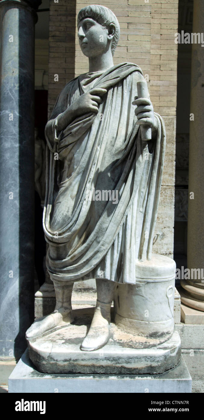 Les musées du Vatican de la Cité du Vatican abritent l’une des collections d’art les plus impressionnantes au monde. Il abrite des sculptures anciennes, des chefs-d'œuvre de la Renaissance et le célèbre plafond de la chapelle Sixtine de Michel-Ange. Banque D'Images