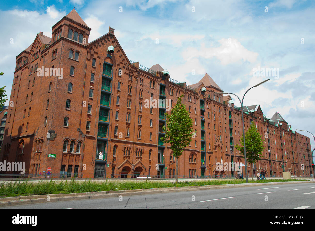Le quartier des entrepôts de Speicherstadt Hamburg Allemagne Europe Banque D'Images