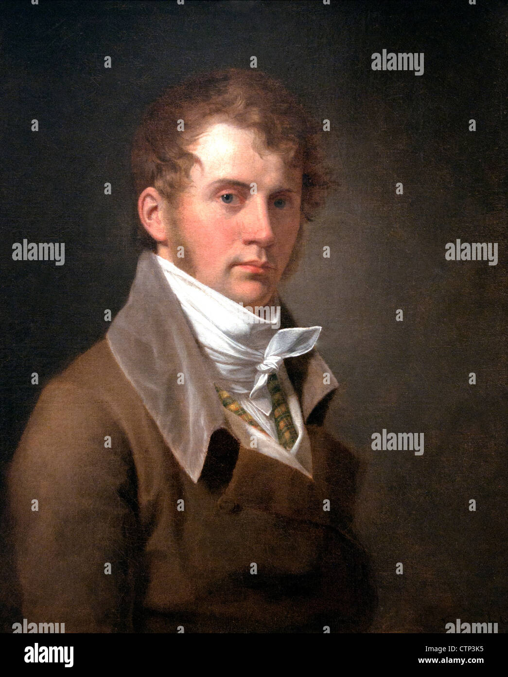 Portrait de l'artiste américain John Vanderlyn 1800 États-Unis d'Amérique Banque D'Images