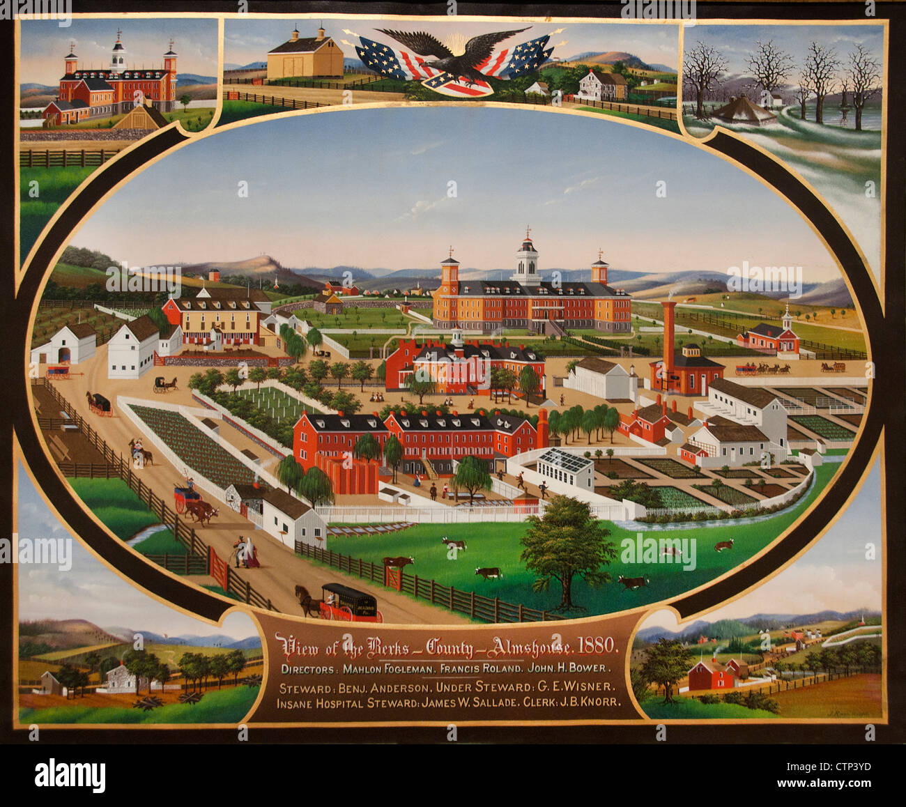 Comté de Berks Hospice 1880 John Rasmussen American United States of America Banque D'Images