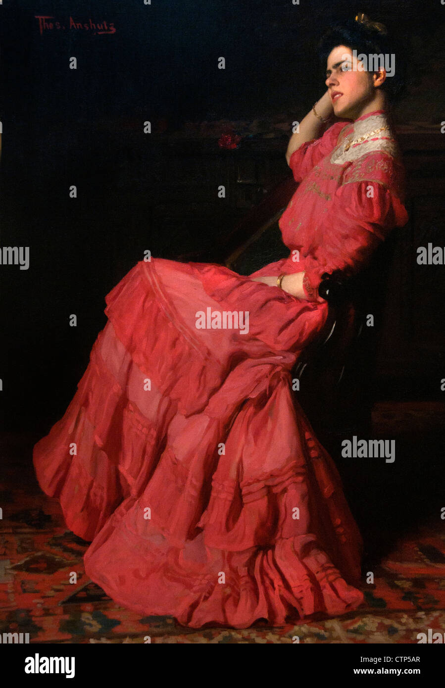 Une Rose 1907 Thomas Anshutz American United States of America Banque D'Images