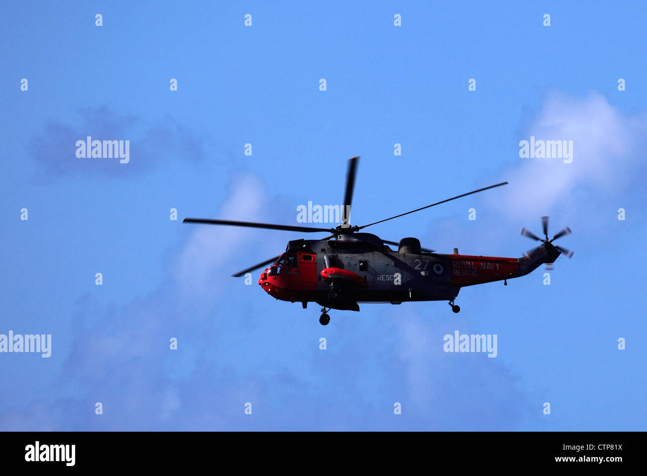 De l'air sea rescue, Seaking Rolvenden, Cornwall, England, UK Banque D'Images