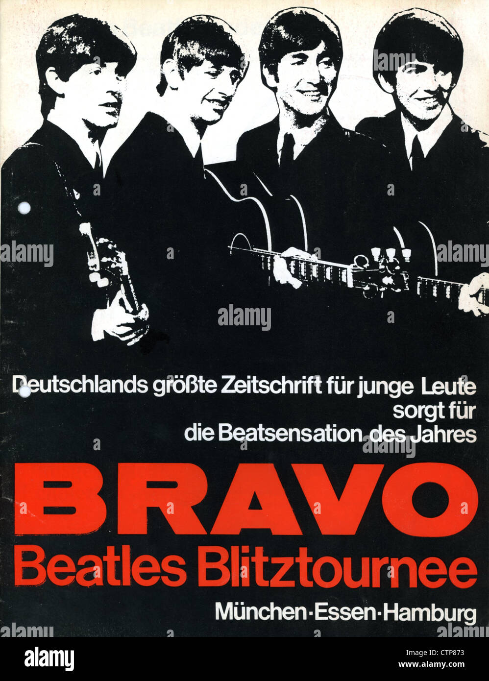 004820 - Bravo Beatles Blitztournee Juin 1966 Programme du concert allemand Banque D'Images
