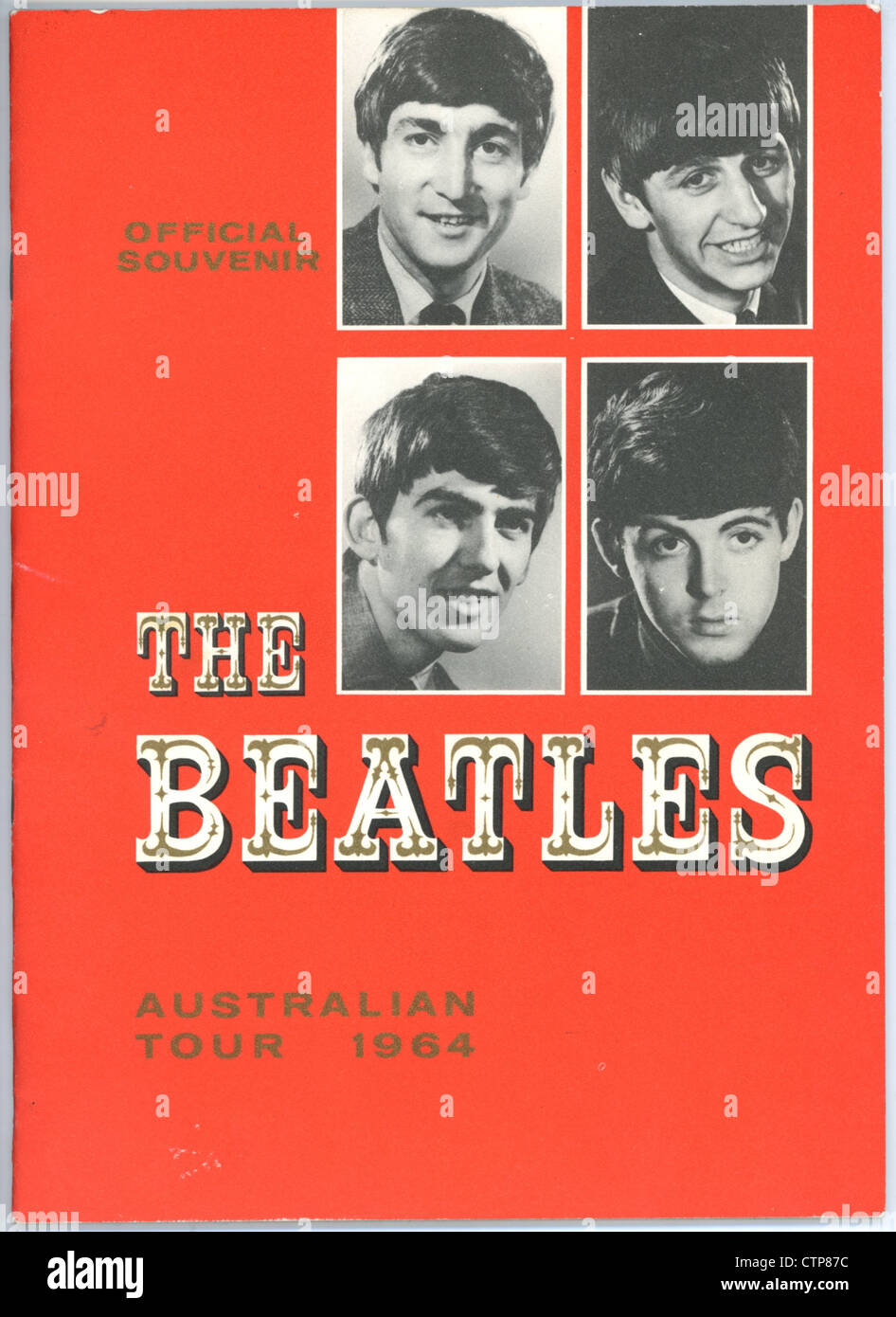 004821 - Les Beatles Juin 1964 Tournée australienne Programme de Concert Banque D'Images