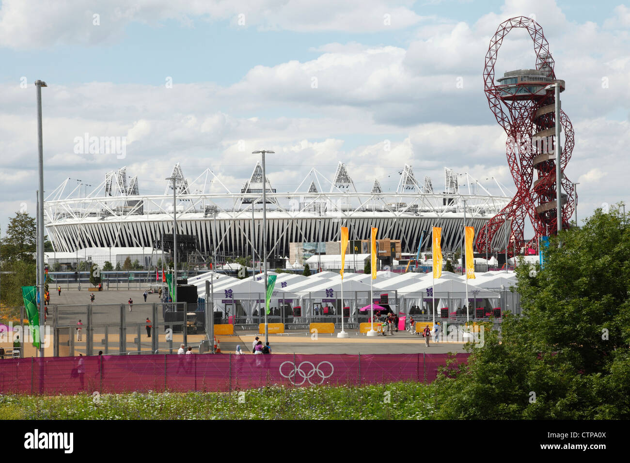 Le stade olympique de Londres 2012 à Stratford, Londres, Angleterre, Royaume-Uni Banque D'Images