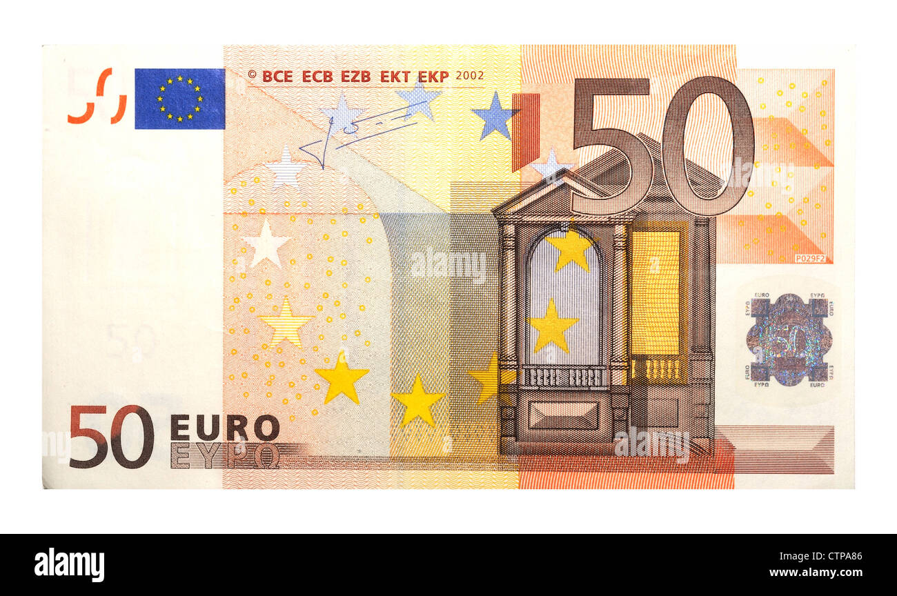 Note 50 Euro Banque D'Images
