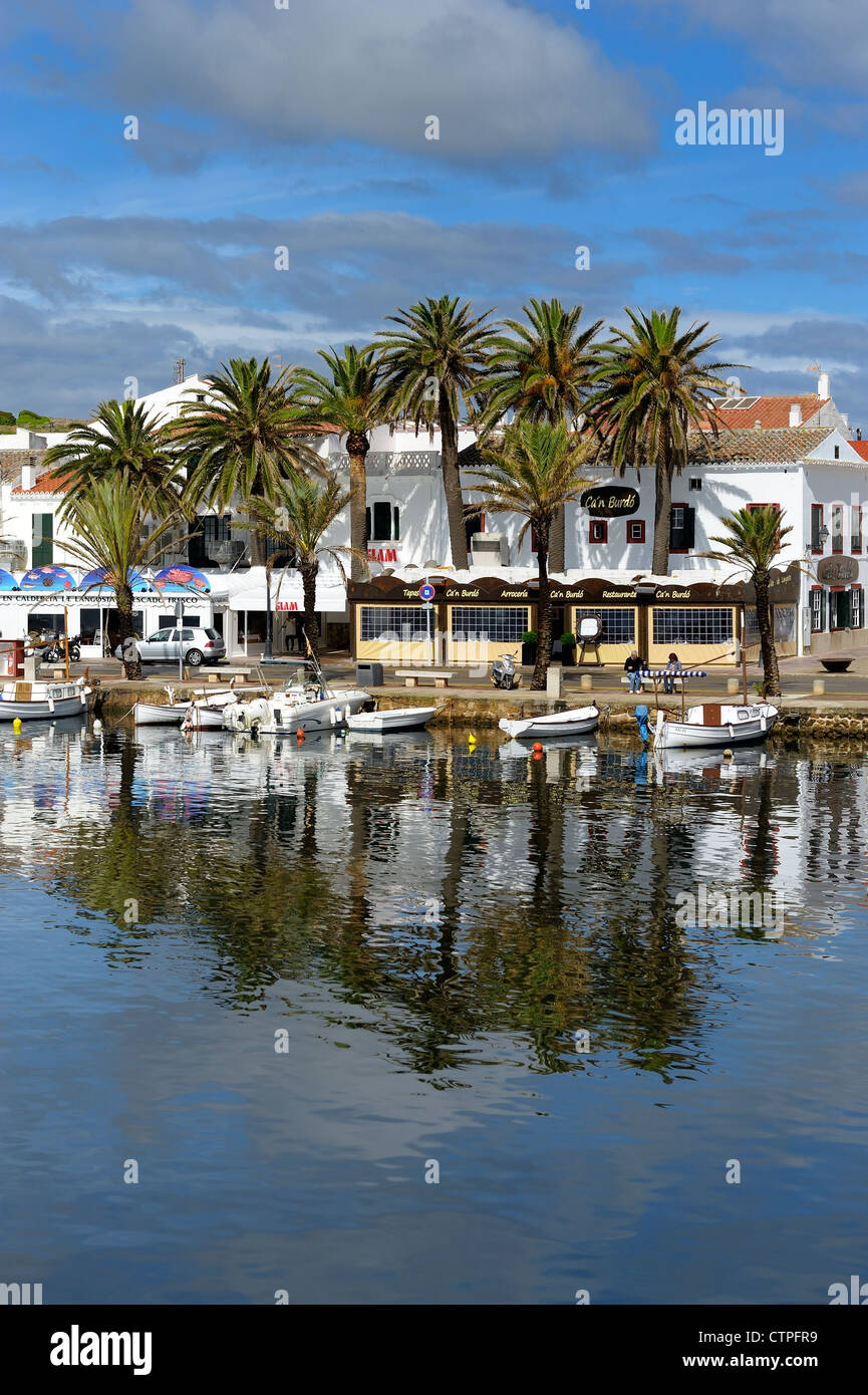 Village de pêcheurs de Fornells Minorque îles Baléares Espagne Banque D'Images