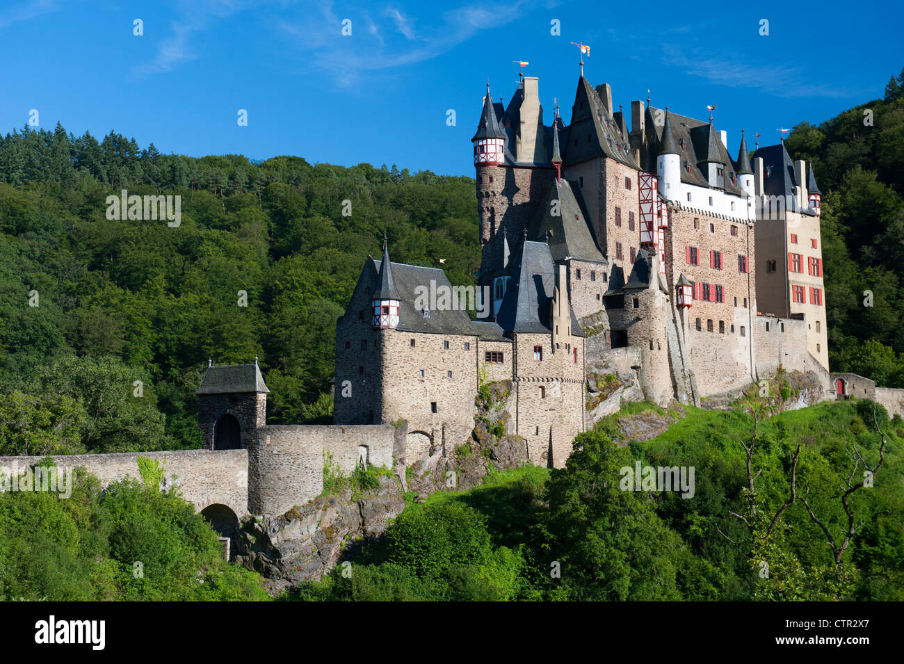 Le château de Burg Eltz près de vallée de la Moselle en Allemagne Banque D'Images