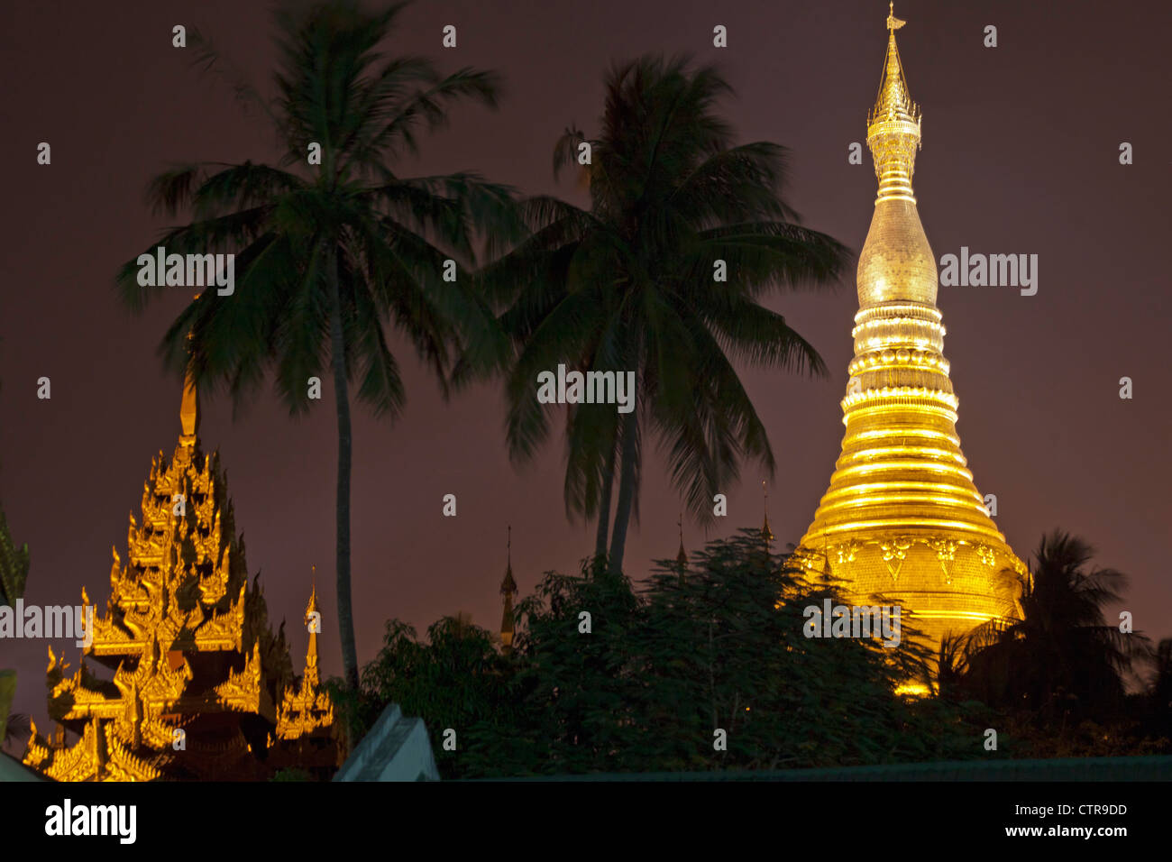 La pagode Shwedagon, Yangon, Myanmar Banque D'Images