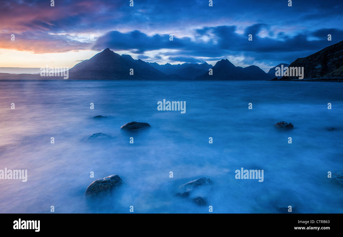 Cuillin Hills, à l'île de Skye, en Ecosse, Banque D'Images