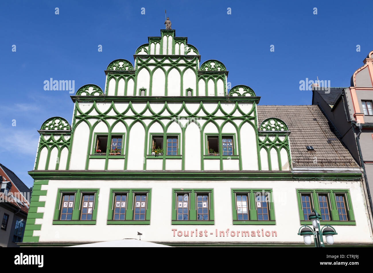 Bureau d'information touristique, Marktplatz, Weimar, Thuringe, Allemagne Banque D'Images