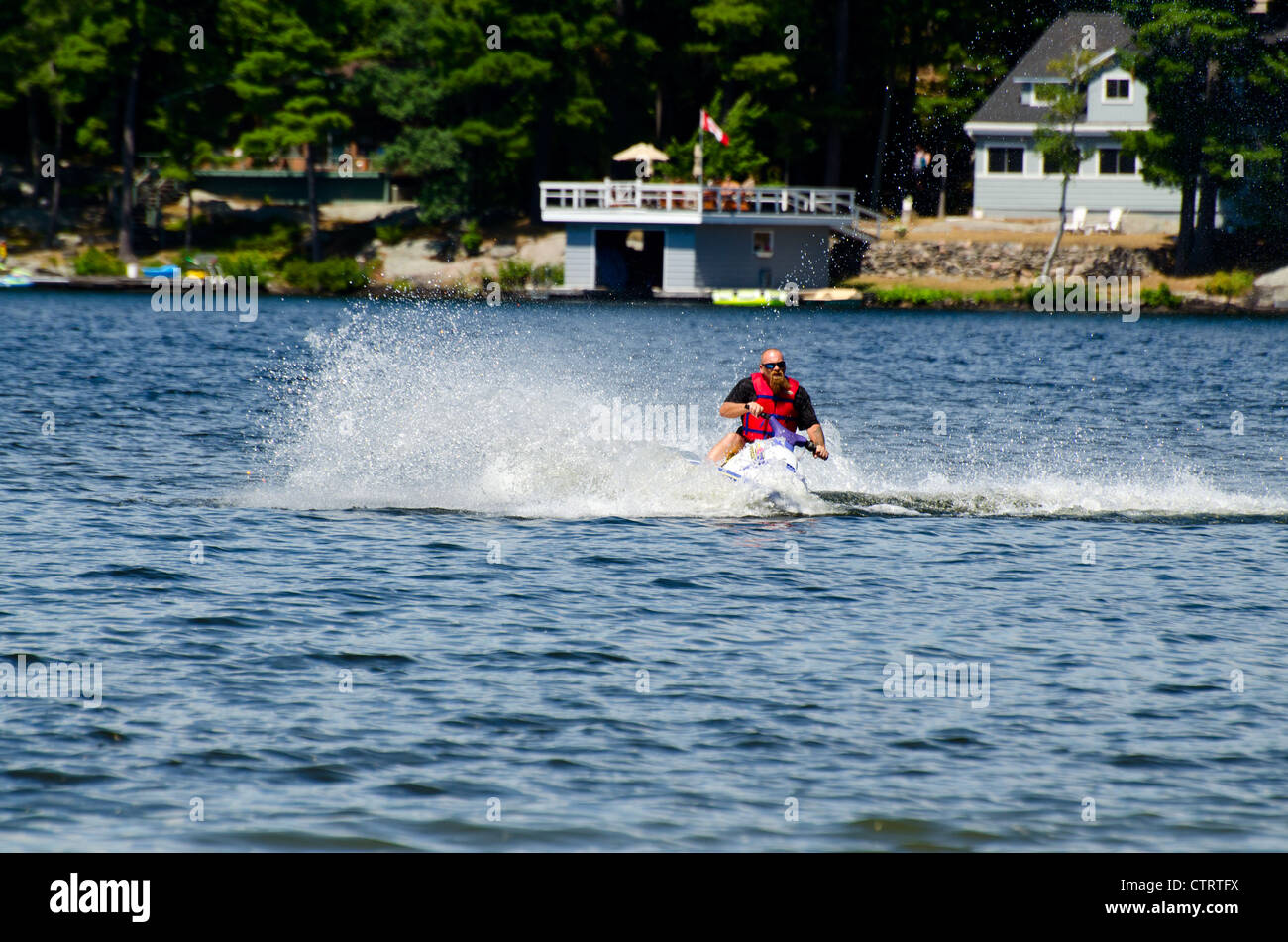 Skieur jet accélération Banque D'Images