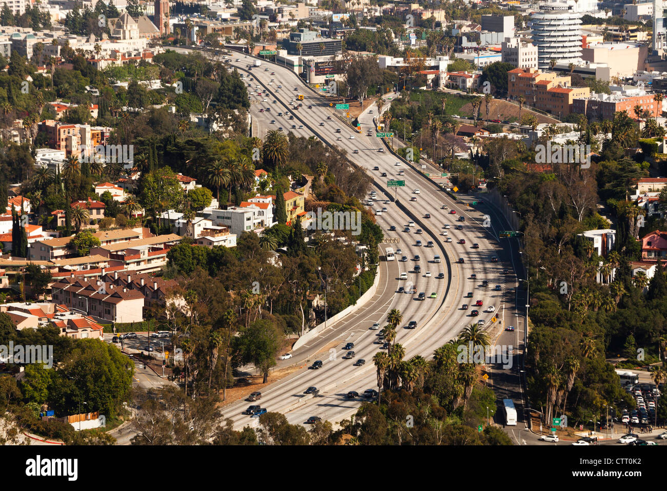 LA Hollywood Freeway Banque D'Images